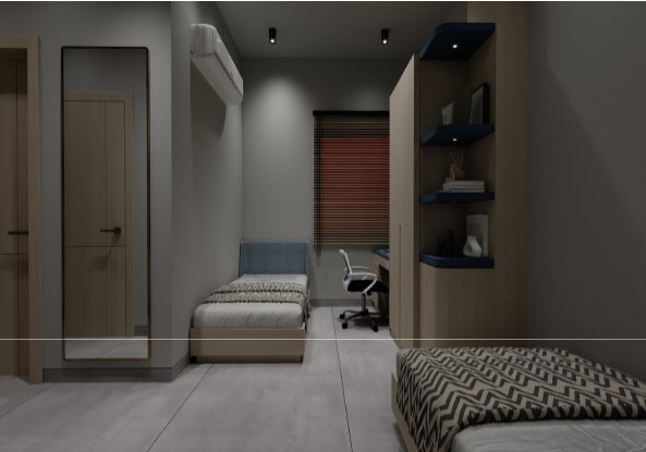 Designer furnished room at Queen House girls co-living, Kamla Nagar Delhi